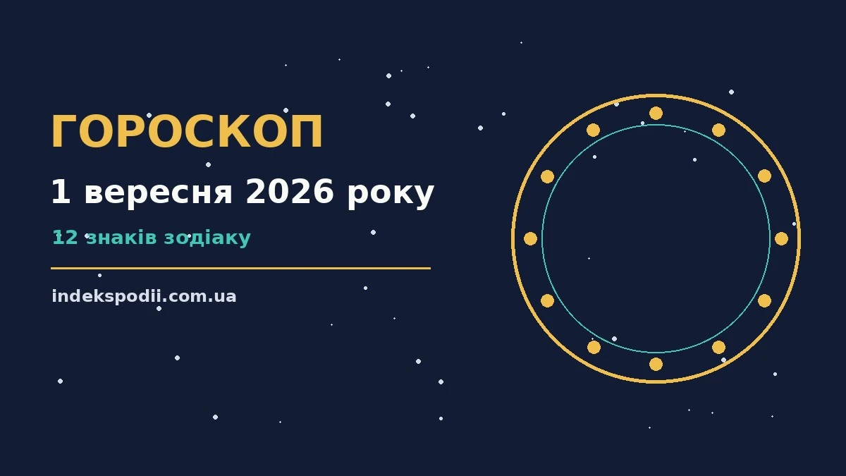 Гороскоп на 1 вересня 2026 року: рішення та підказки дня про настрій, справи та гроші