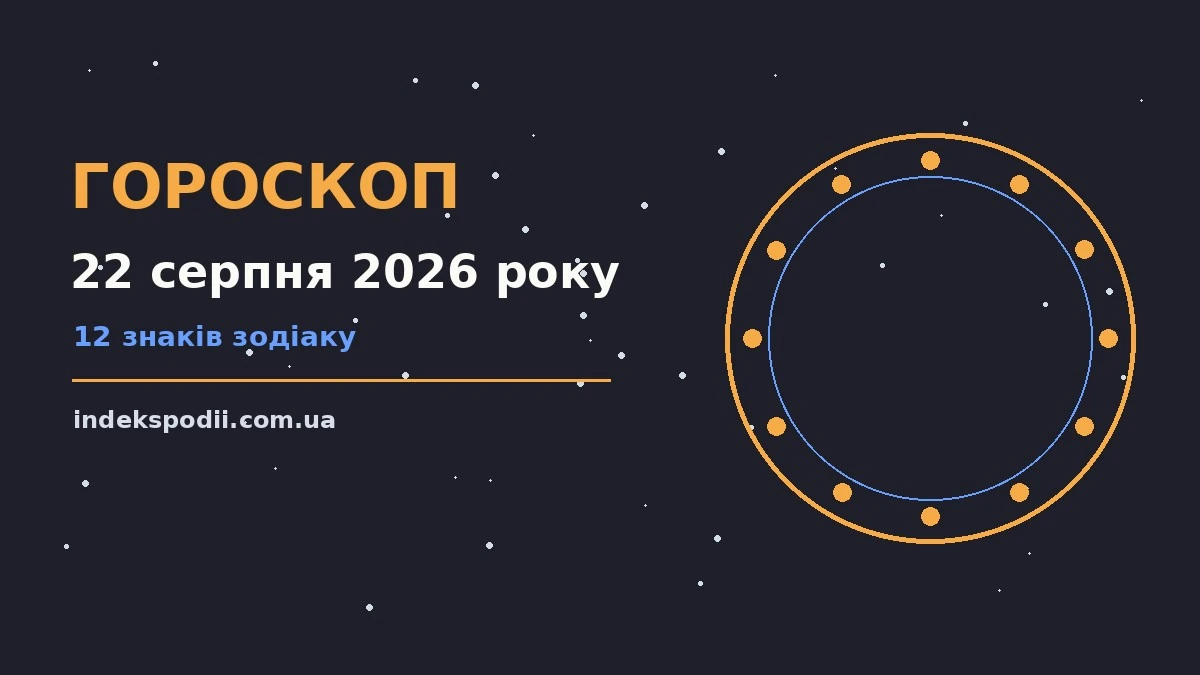 Гороскоп на 22 серпня 2026 року: рішення та підказки дня про настрій, справи та гроші