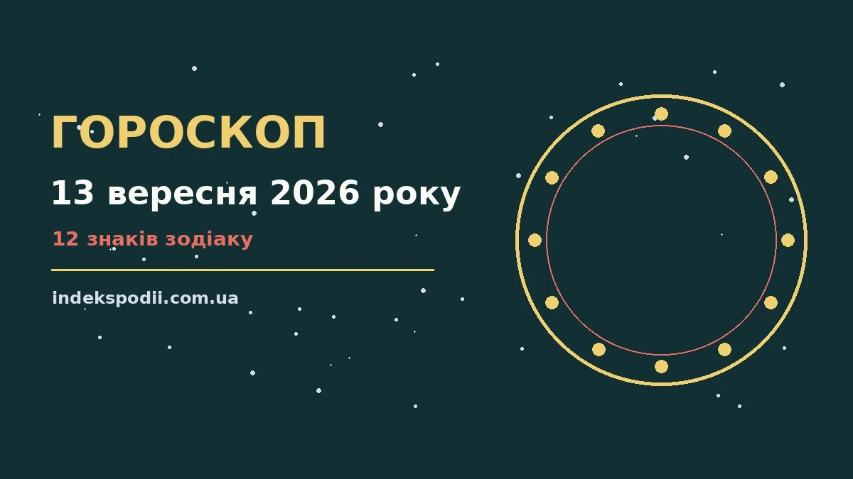 Гороскоп на 13 вересня 2026 року: рішення та підказки дня про настрій, справи та гроші