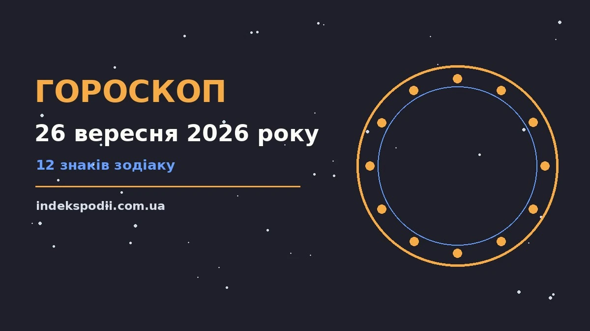 Гороскоп на 26 вересня 2026 року: рішення та підказки дня про настрій, справи та гроші