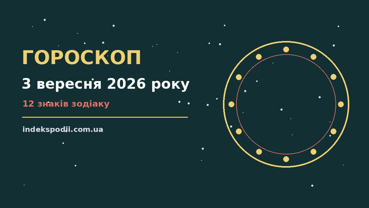 Гороскоп на 3 вересня 2026 року: рішення та підказки дня про настрій, справи та гроші