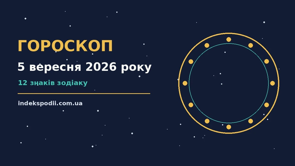 Гороскоп на 5 вересня 2026 року: рішення та підказки дня про настрій, справи та гроші